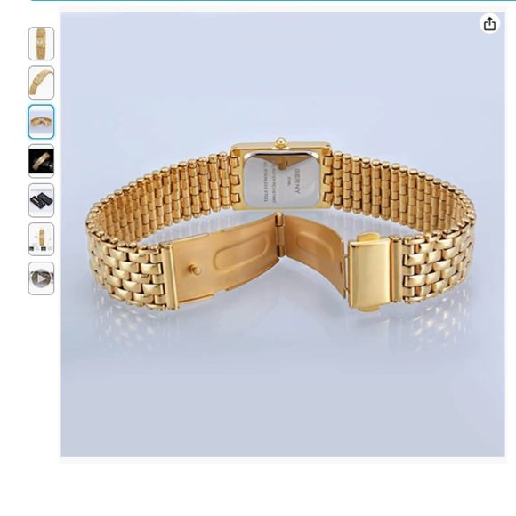 BERNY Gold Watch Quartz Wrist Stainless Steel Band Watch - Picture 6 of 6